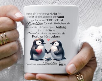 coffee mug, coffee cup, love, partner for life, penguin