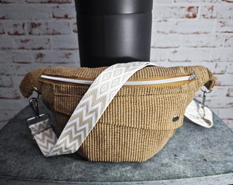 bum bag, shoulder bag, corduroy bag