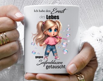 coffee mug, coffee cup, soap bubbles, joy