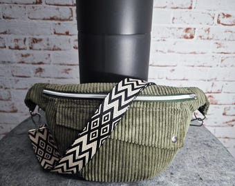 Fanny pack, shoulder bag, corduroy bag