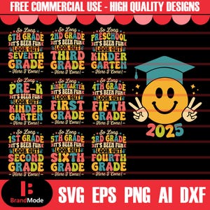 Hasta luego Pre-k, ha sido divertido ¡Cuidado, jardín de infantes, aquí vengo! Svg, jardín de infantes, 1.er, 2.do, 3.er grado, último día de clases, símbolo de la paz