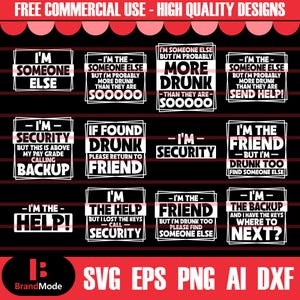 酔っ払っているのが見つかった場合のSVGバンドル、酔っ払っている友達のSVG、酔っ払っている場合の元のSVG、飲酒している友達のSVG、飲酒パーティーの記念品、飲酒に関する名言のSVG