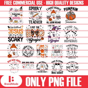 BOO Halloween Png Bundle, Halloween Coquette Png, Spooky Season Png, Fall Png, Halloween Mama Png