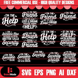 Girls Party SVG Bundle, If Lost or Drunk Please Return to Friend, Weekend Party Crew, Funny Matching Group, If Drunk Return To Svg