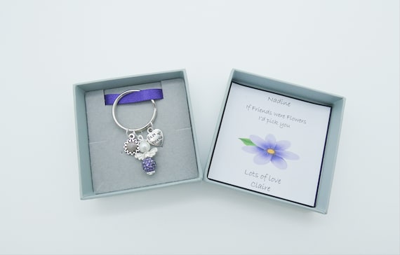 Friends keyring,Best friend keyring,Forever friends gifts,Gifts for Friends,Flower keyrings,Handmade keyrings,Bespoke gifts,Best friend gift