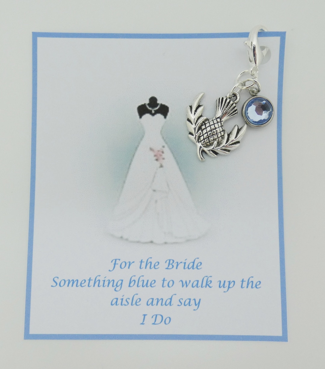Something Blue. for the Bride. Thistle With Blue Stone. Bride ...