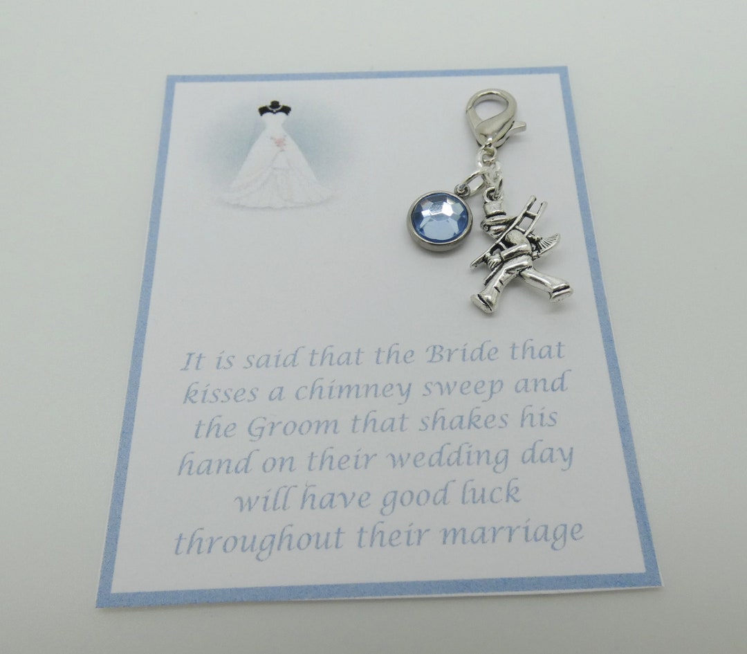 Something Blue. Chimney Sweep Charm. Wedding Charm. Something Blue for