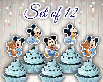 mickey mouse baby shower cupcakes