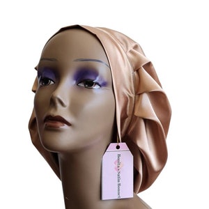 Adjustable Hair Bonnet|Reversible Satin Bonnet