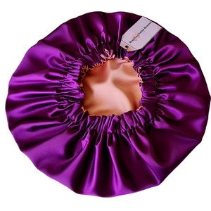 Touca de cetim reversível, touca de cabelo