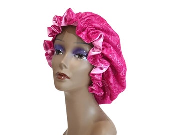 Bonnet de cheveux doublé de satin | Bonnet en satin de dentelle