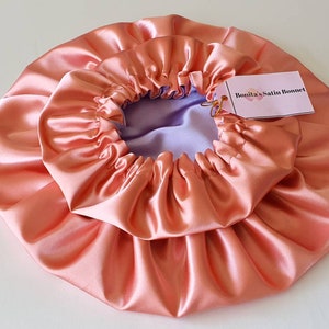 Reversible Satin Bonnet, Satin Sleep Bonnet, Satin Hair Bonnet