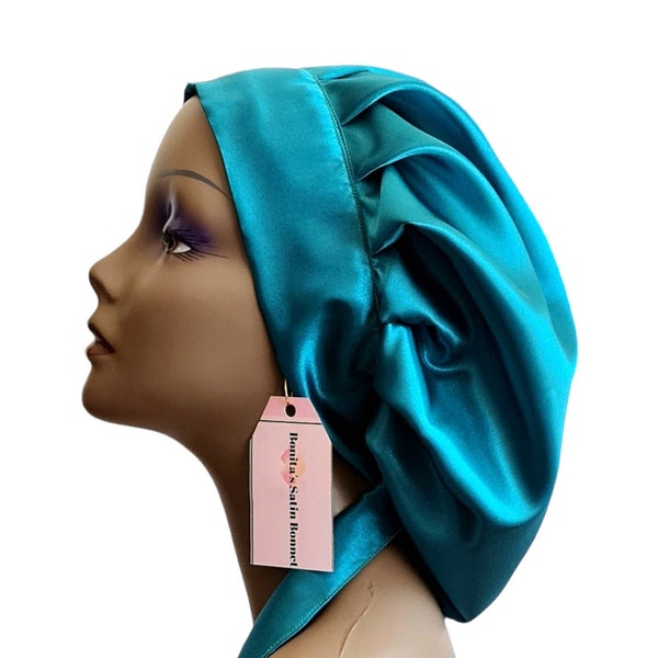 Adjustable Satin Hair Bonnet | Double Lined Satin Bonnet | Satin Bonnet | Sleep Hair Bonnet