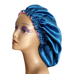 Satin Bonnet| Reversible Satin Bonnet|Customizable Hair Bonnet