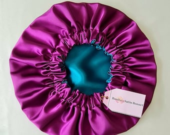 Customizable Sleep Bonnet|Reversible Satin Hair Bonnet