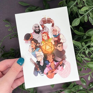 Vox Machina - Impression au format A6 / Carte postale - Rôle critique