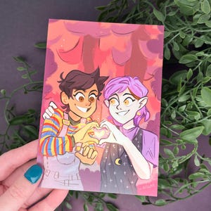 Lumity Print - A6 / Postcard sized print - Luz & Amity | The Owl House
