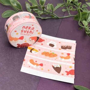 Washi Tape | Neko Sushi | 2cmx10m