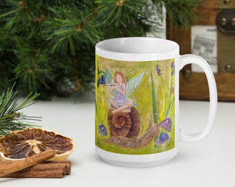 Taza brillante de hadas caprichosas