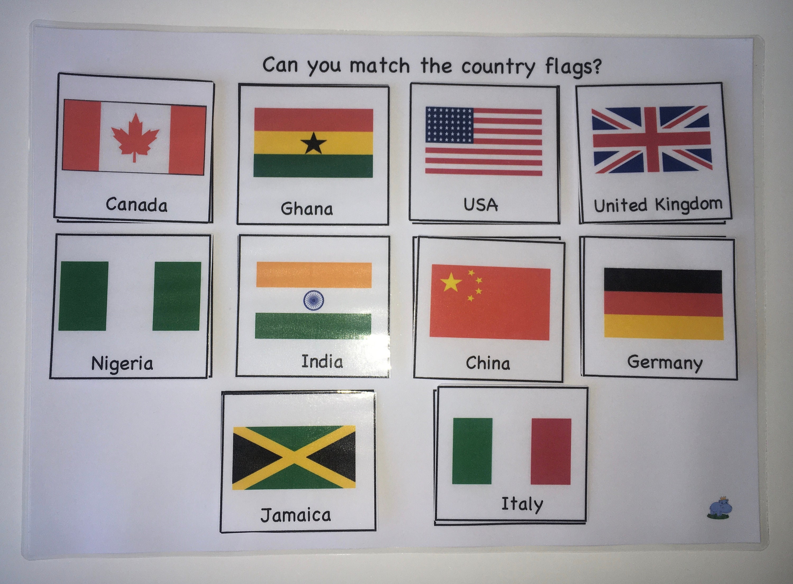 Match the flags