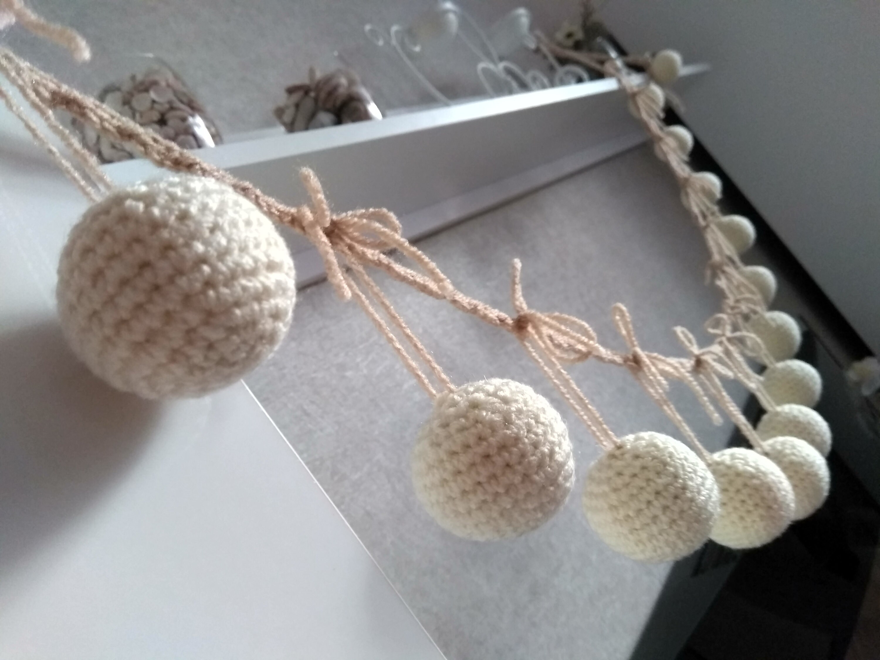 Crochet Garland Pom Pom Garland Crochet Wall Hanging | Etsy