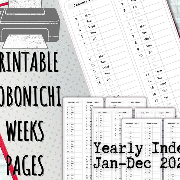 Printable Yearly Index Planner Stickers Etsy Printable Yearly Index Planner Stickers Etsy
