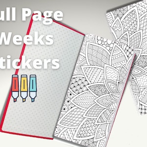 Half Mandala Hobonichi Weeks Full Page Sticker
