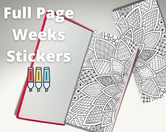 Half Mandala Hobonichi Weeks Full Page Sticker