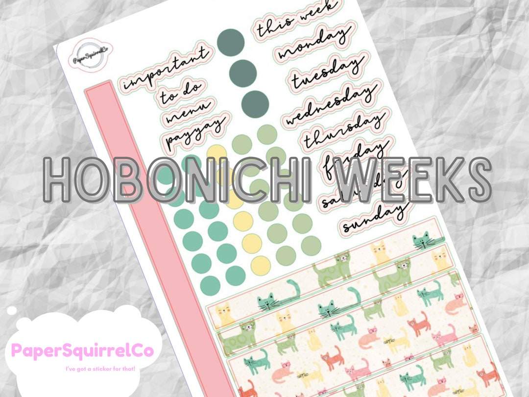Hobonichi Weeks Weekly Sticker Kit - Etsy