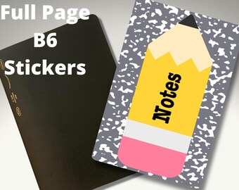 Full Page B6 Notes Sticker