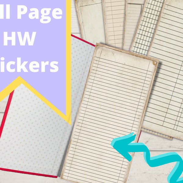 Vintage Full Page Hobonichi Weeks Stickers