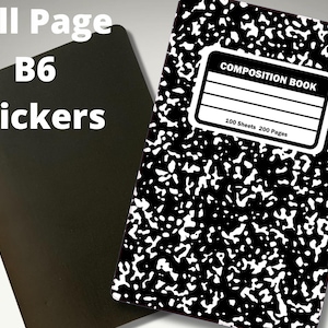 Full Page B6 Composition Notebook Sticker