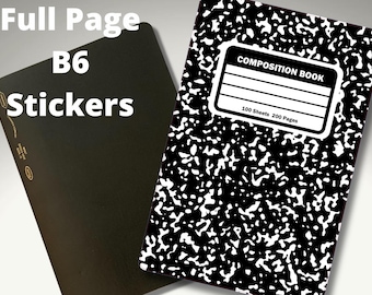 Full Page B6 Composition Notebook Sticker