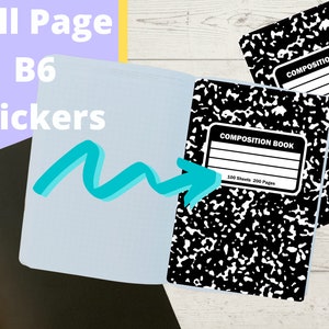 Full Page B6 Composition Notebook Sticker