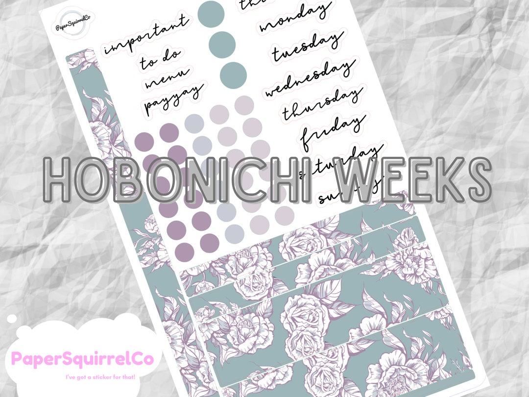 Floral Hobonichi Weeks Sticker Kit: Weekly Planner Stickers - Etsy