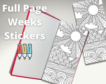Mountain Sunset Hobonichi Weeks Full Page Sticker
