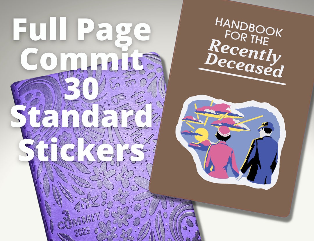 Recently Deceased Beetlejuice - Beetleguise Standard Sized Commit 30 Full Page Sticker - Etsy