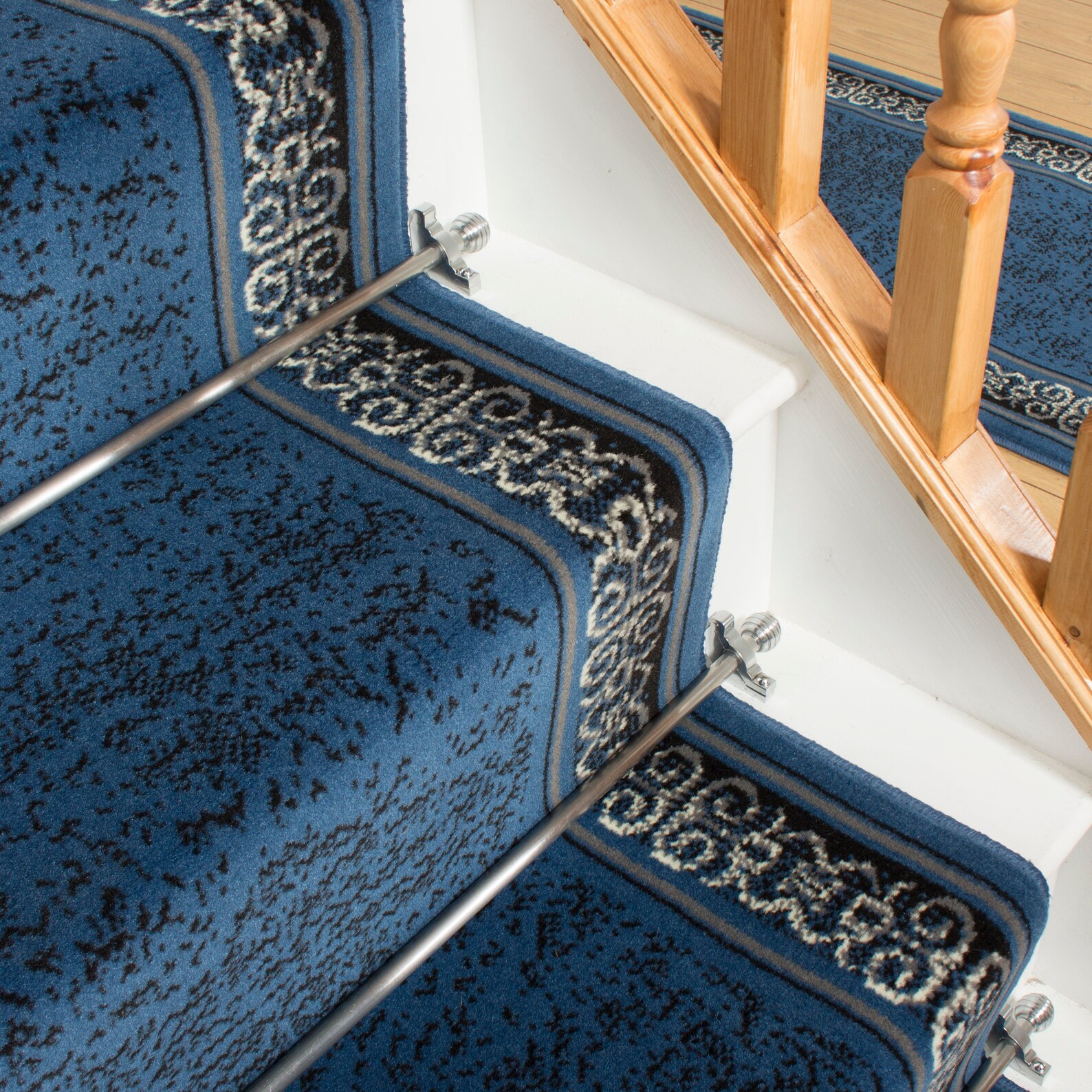 Tribal Blue Stair Carpet Runner Etsy