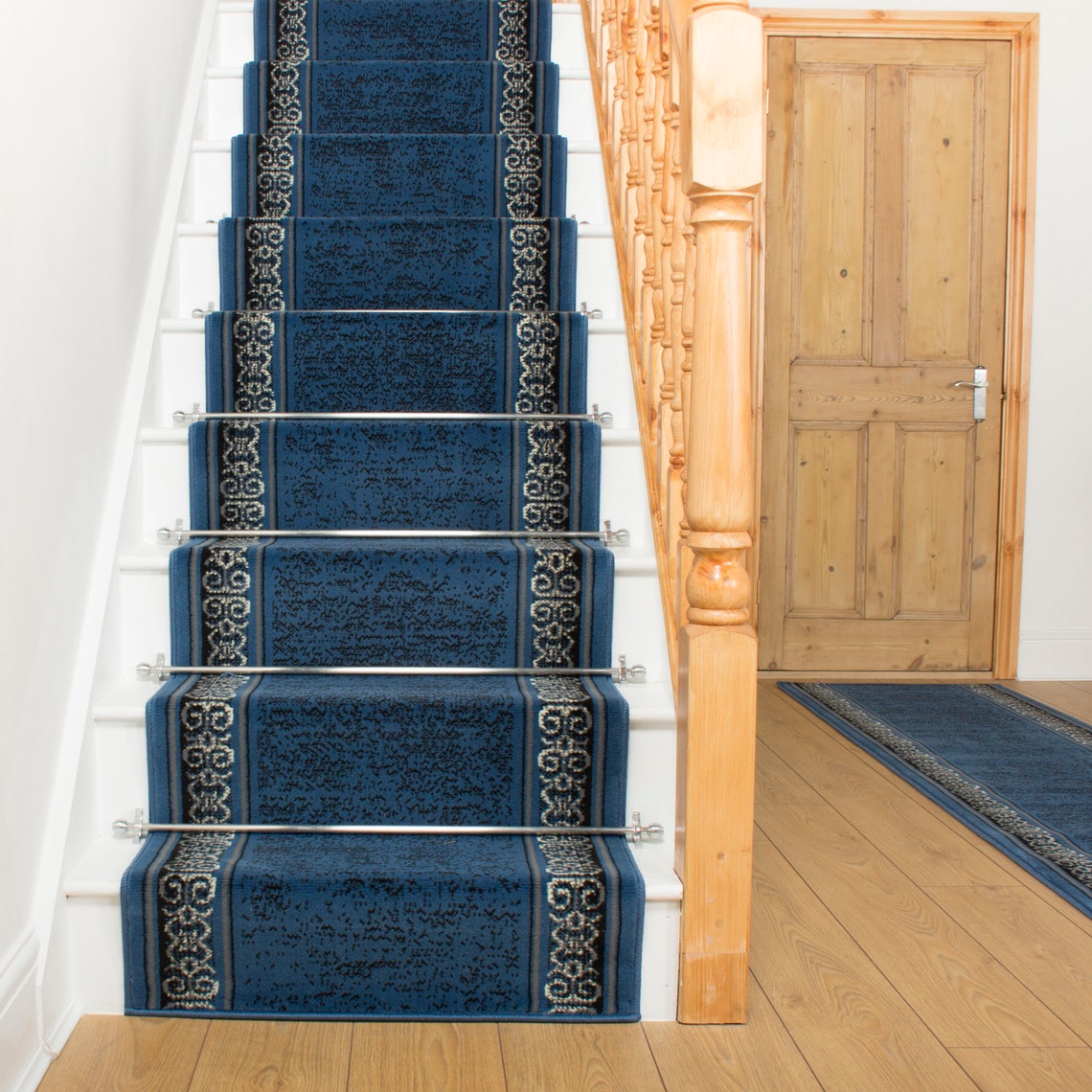 Tribal Blue Stair Carpet Runner Etsy