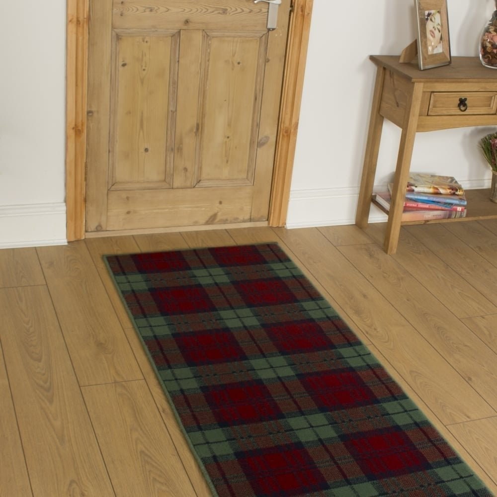 Tartan Red Green Hallway Carpet Runner Etsy