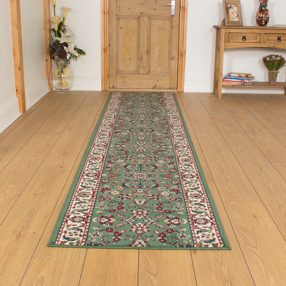Persian Light Green Hallway Carpet Runner Etsy