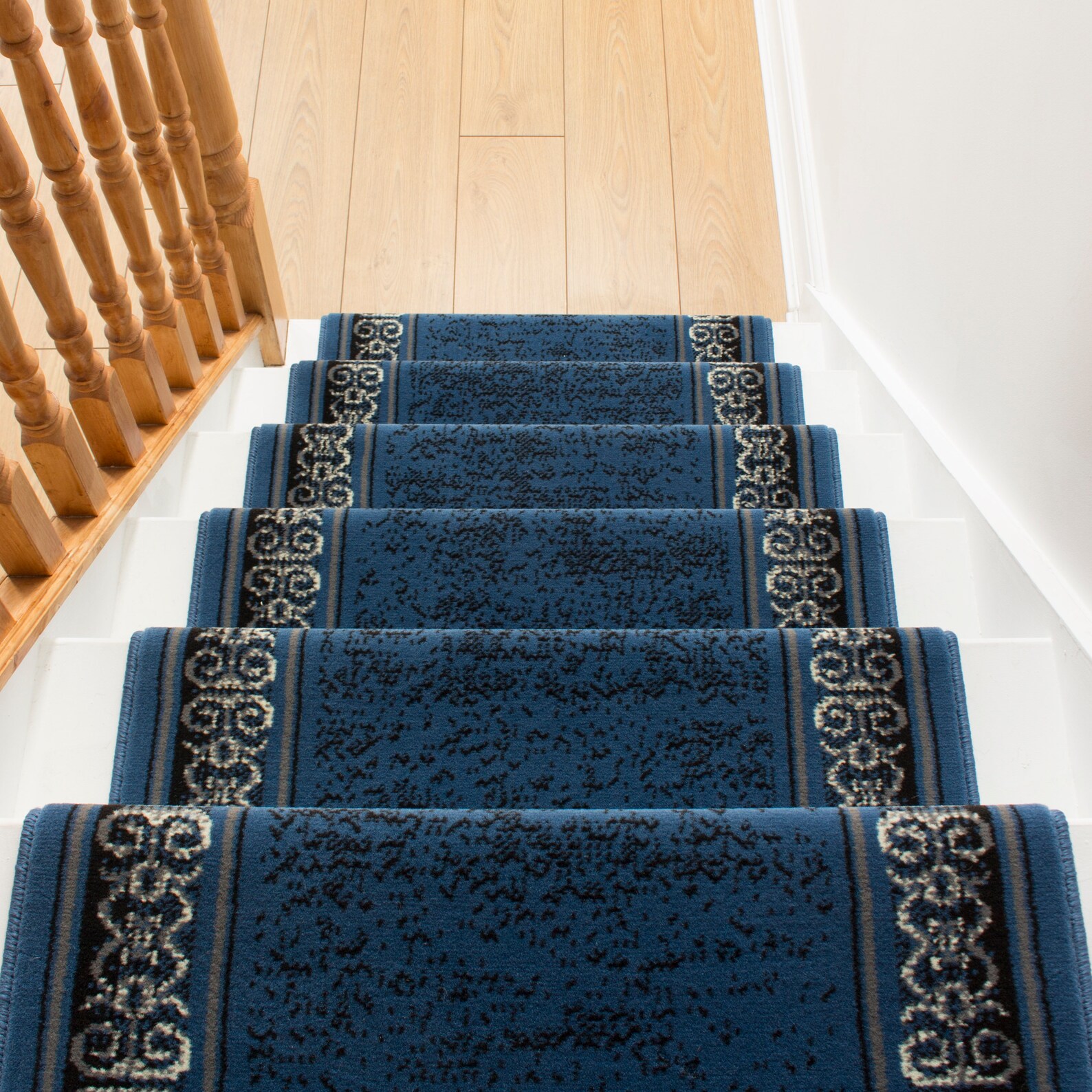 Tribal Blue Stair Carpet Runner Etsy