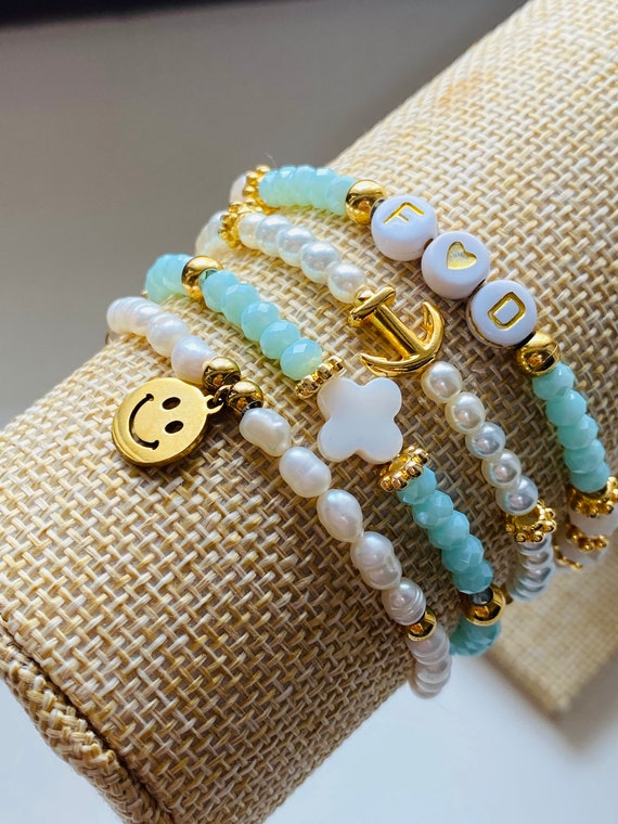 Armbänder „Pearly Blue“
