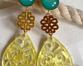 Ohrring „Yellow Squiggly“