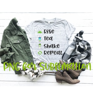 Herbalife Rise Tea Shake Repeat SVG PNG. Sublimation design and cutting file Digital Download instant Wake and Shake svg png