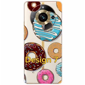 K&ouml;nnte beinhalten: Eine Handyh&uuml;lle mit einem bunten Donut-Design. Die H&uuml;lle zeigt verschiedene Donuts mit unterschiedlichen Farben und Toppings, darunter Streusel, Schokolade und Zuckerguss. Der Text "Design 7" ist auf der H&uuml;lle aufgedruckt.