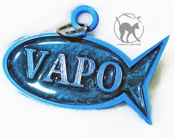 Fish XL Fursuit Dog Tag - Resin/3D Print, Costume accessory