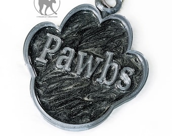 Paw XL Fursuit Dog Tag - Resin/3D Print, Costume accessory