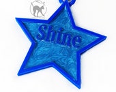 Star XL Fursuit Dog Tag - Resin/3D Print, Costume accessory