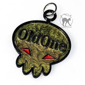 Cthulu Cutethulu XL Fursuit Dog Tag Resin/3D Print, Costume accessory image 1